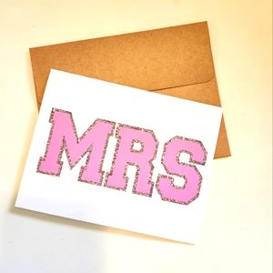 Mrs. Bridal shower card.
